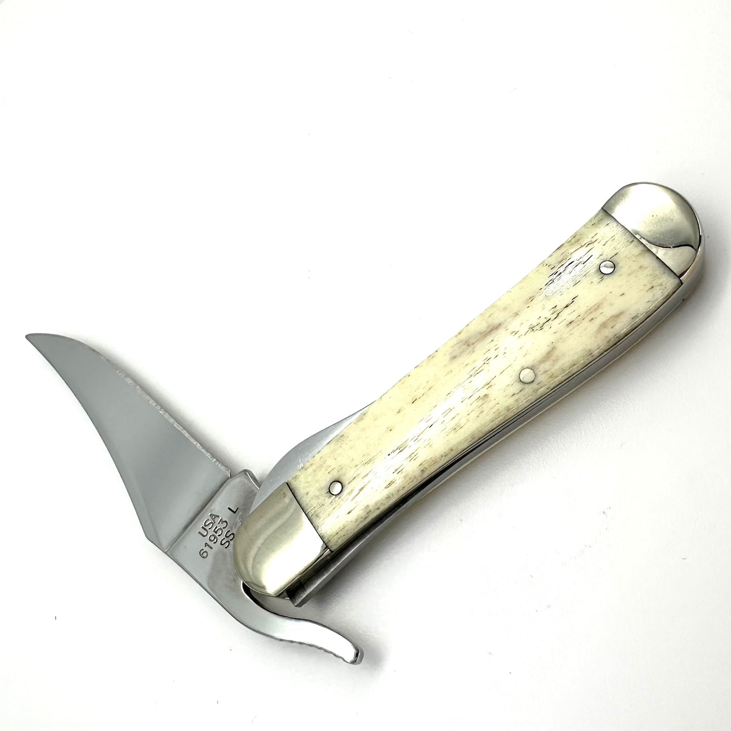 Case XX 61953L - Russlock Knife - Appaloosa Bone Handles - 2007