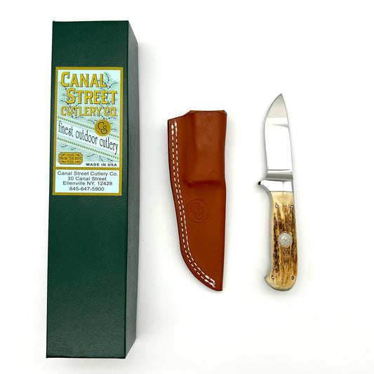 Canal Street Cutlery D'Holder Drop Point Hunter - Rocky Mountain Elk Horn Handles - 2010