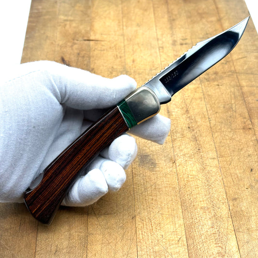 Buck 110 - Folding Hunter - Malachite & Cocobola Handles - Wilde Bill Cody 133 of 150 Limited Edition - 2009