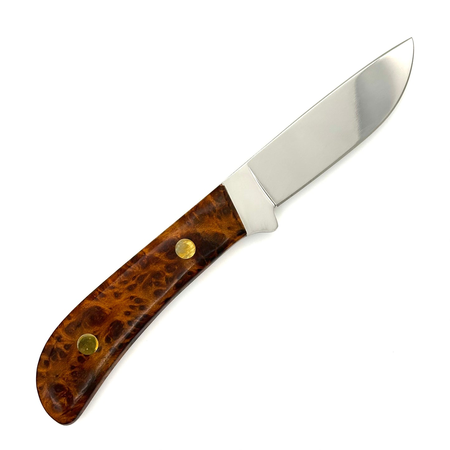 Queen #4180 Premium Drop Point Hunter - Maple Burl Handle