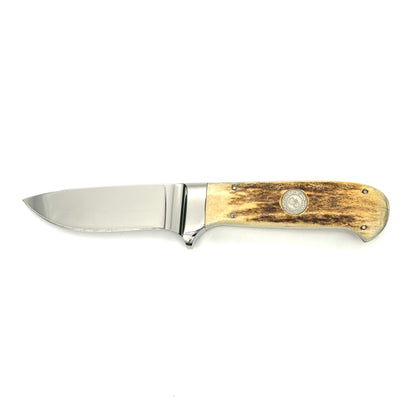 Canal Street Cutlery D'Holder Drop Point Hunter - Rocky Mountain Elk Horn Handles - 2010