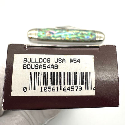 Bulldog USA (GEC) #14 Whittler 3 Blade Folding Knife - Genuine Heart Abalone Handles - 1 of 26 s/n 02 COA - 2009