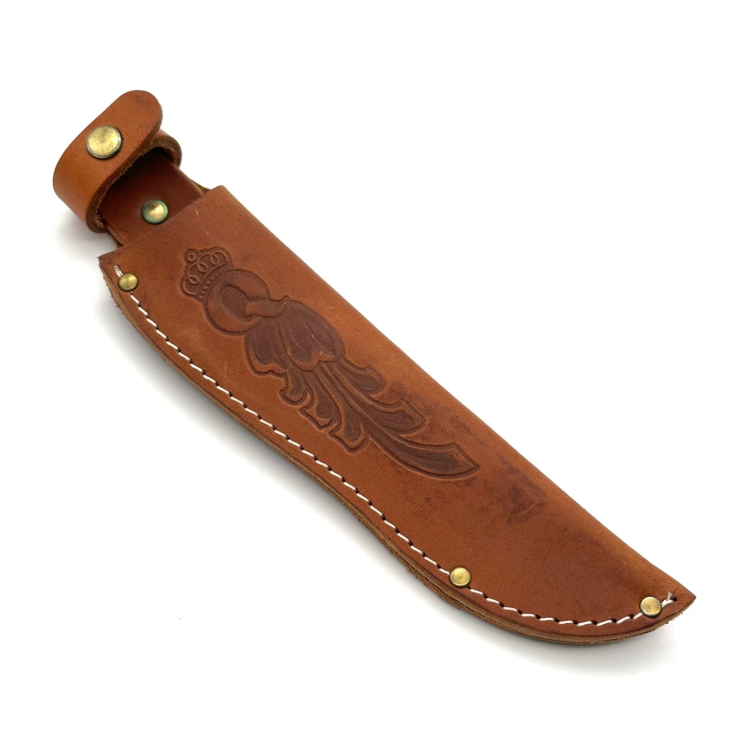 Queen #4180 Premium Drop Point Hunter - Maple Burl Handle