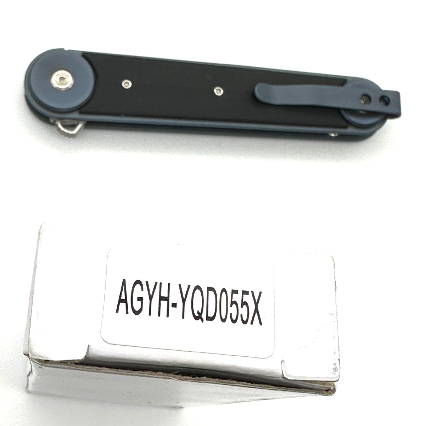 AG Russell Double-O Flipper - Black G-10 & Anodized Titanium Handles - AGYH-YQDO55X