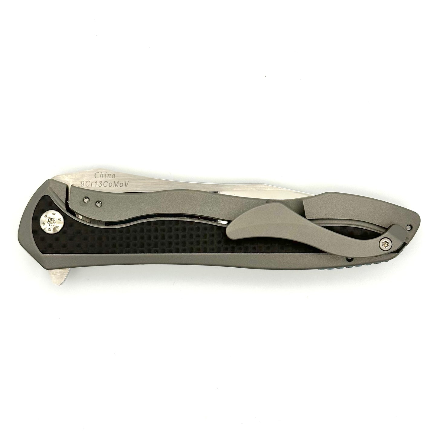 AG Russell Sinuate Frame-Lock - Titanium & Carbon Fiber Handles - AGYH-YQDO47X