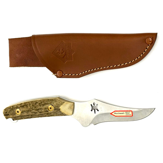 Puma 118383 - Buddy Fixed Blade Knife w Sheath - Stag Handles