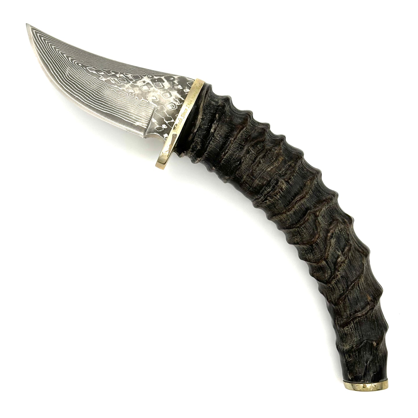 Schrade Skinner - Damascus Blade - Gazzelle Horn Handle - 2010 Limited Edition - SCDAM2