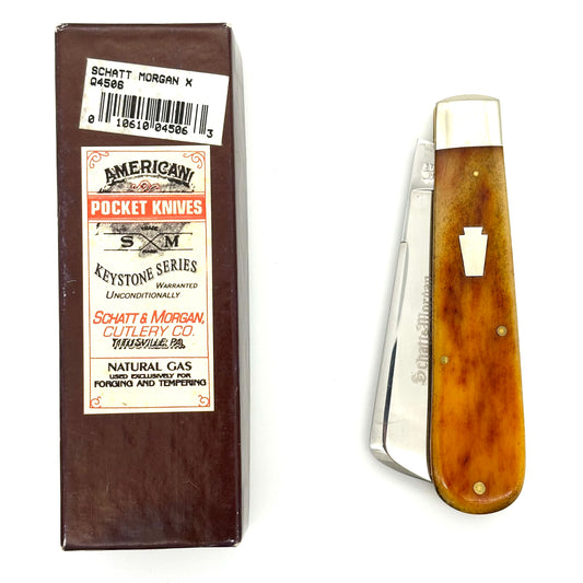 Schatt & Morgan Keystone Series XIX - Cotton Sampler Knife - Smooth October Harvest Bone - 04162C - 2009