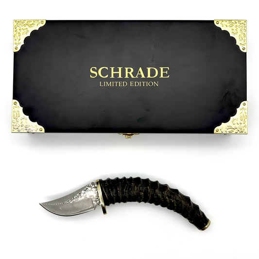 Schrade Skinner - Damascus Blade - Gazzelle Horn Handle - 2010 Limited Edition - SCDAM2