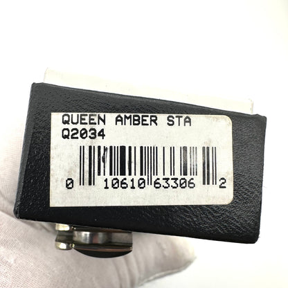 Queen #1L ACSB Swing Guard Lock - Aged Honey Amber Stag Bone - Q2034