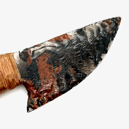 Shawn Kelly Flint Knapped Knife - Deer Antler Handle