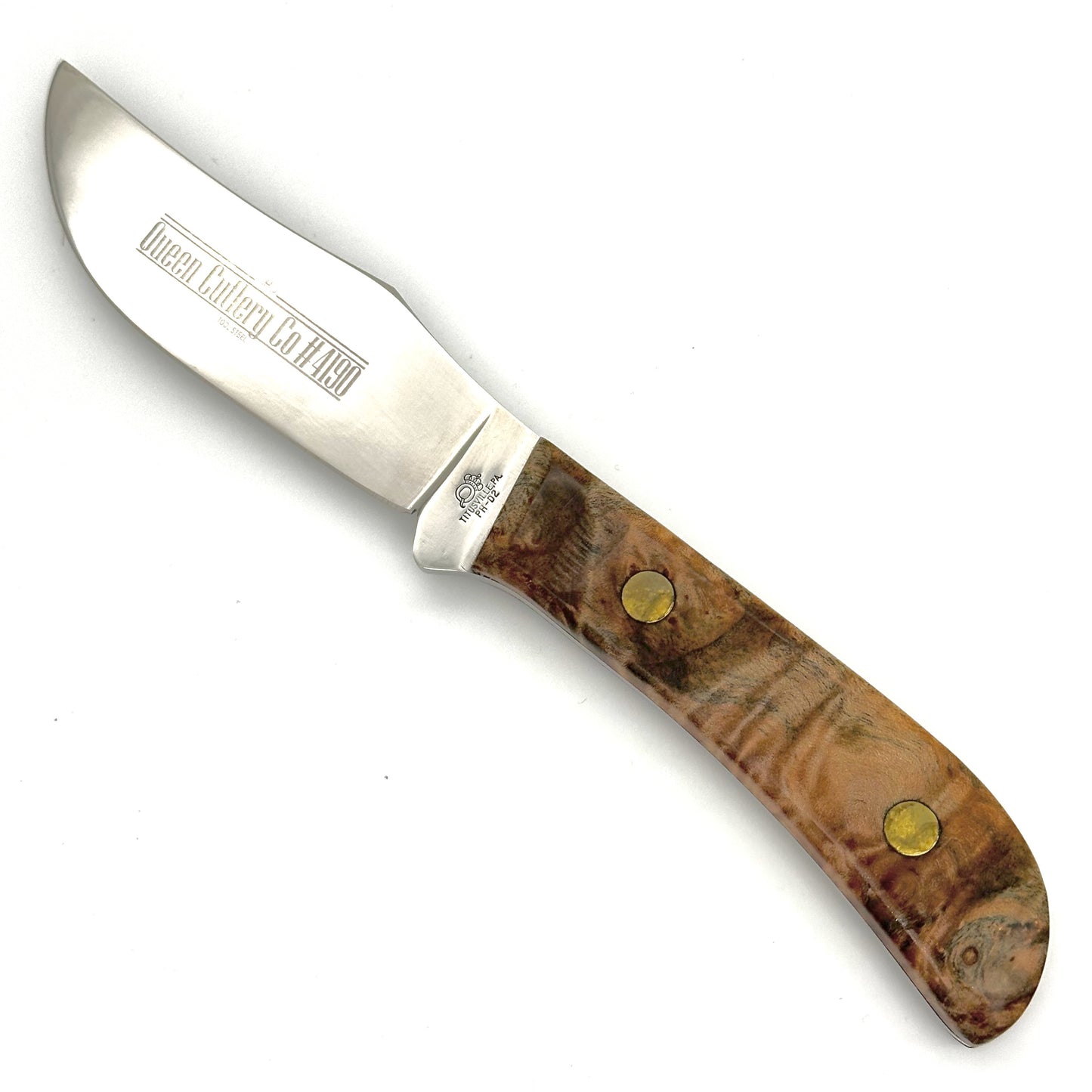 Queen #4190 Premium Skinner Hunter - Spalted Maple Burl Handles