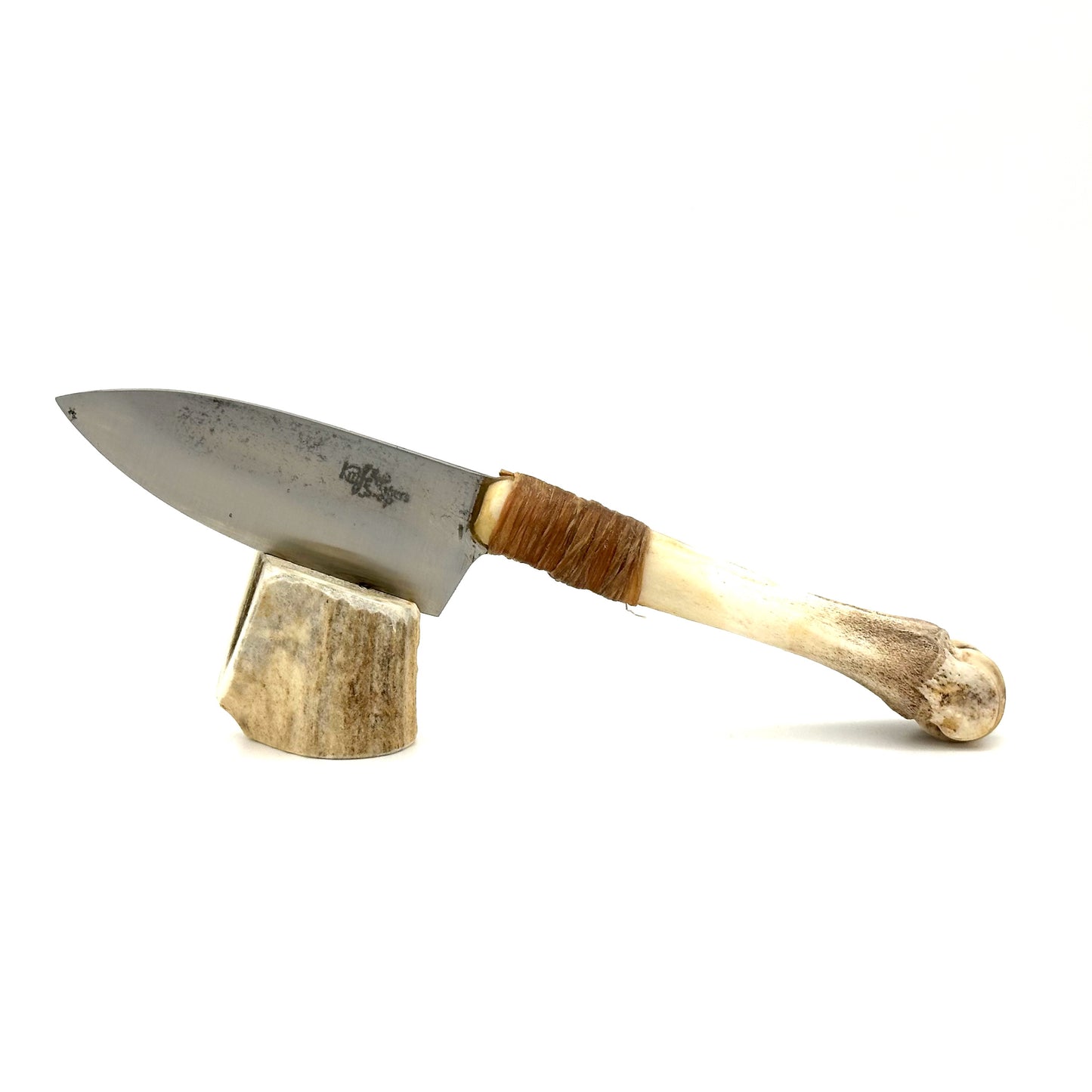 Kelgin Knife Makers Co-op - Fixed Knife - Deer Bone Handle - KMKL01