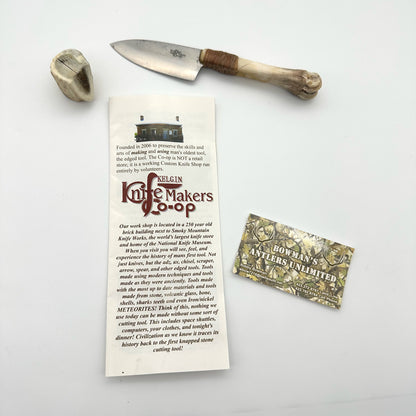 Kelgin Knife Makers Co-op - Fixed Knife - Deer Bone Handle - KMKL01