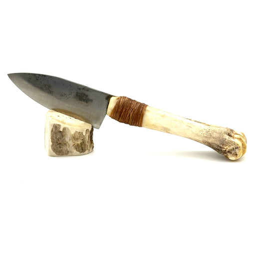 Kelgin Knife Makers Co-op - Fixed Knife - Deer Bone Handle - KMKL01