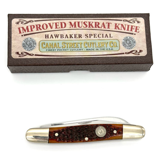 Canal Street Cutlery - Hawbaker Special Muskrat s/n 81 - Caramel Aberdeen Jig Bone - 2009