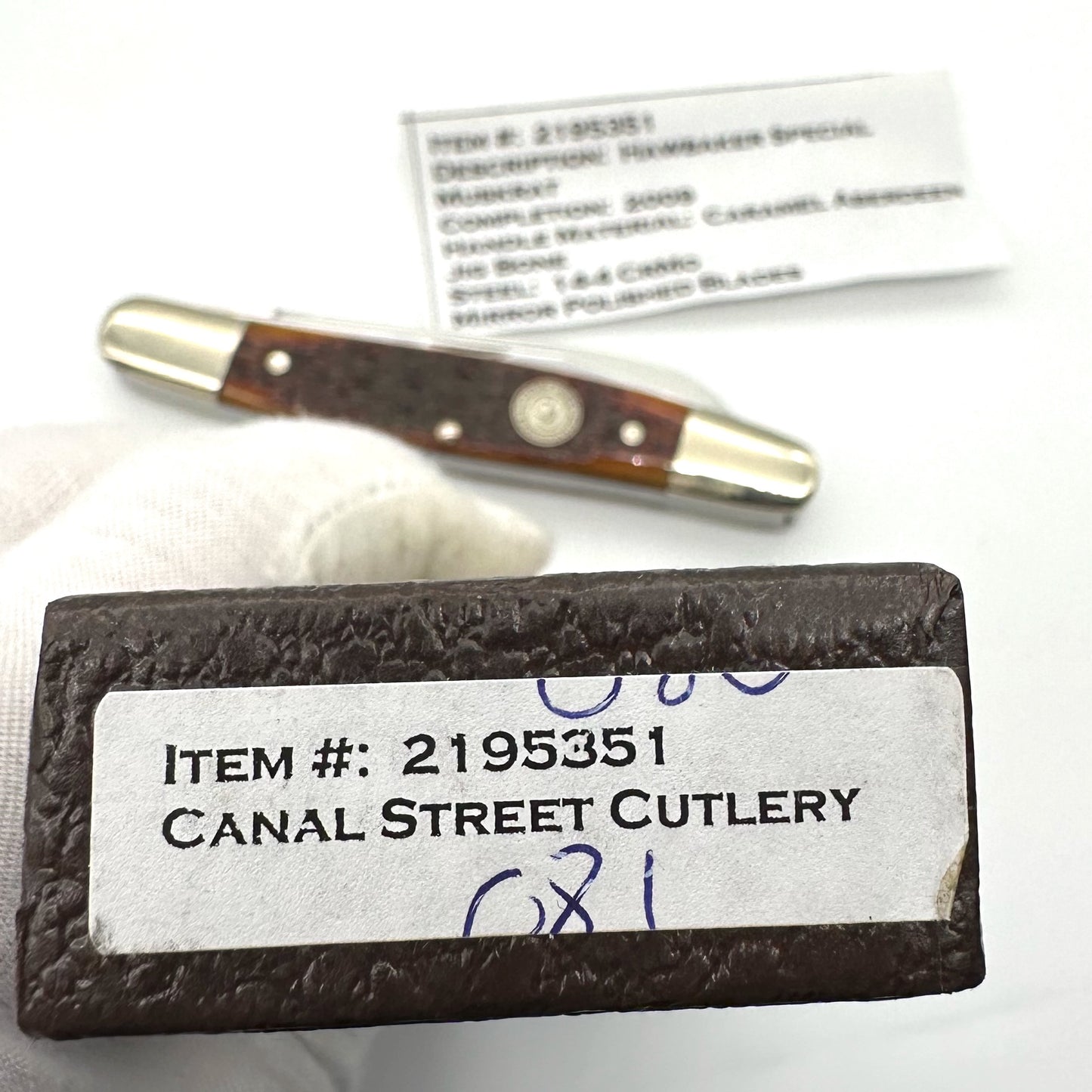 Canal Street Cutlery - Hawbaker Special Muskrat s/n 81 - Caramel Aberdeen Jig Bone - 2009