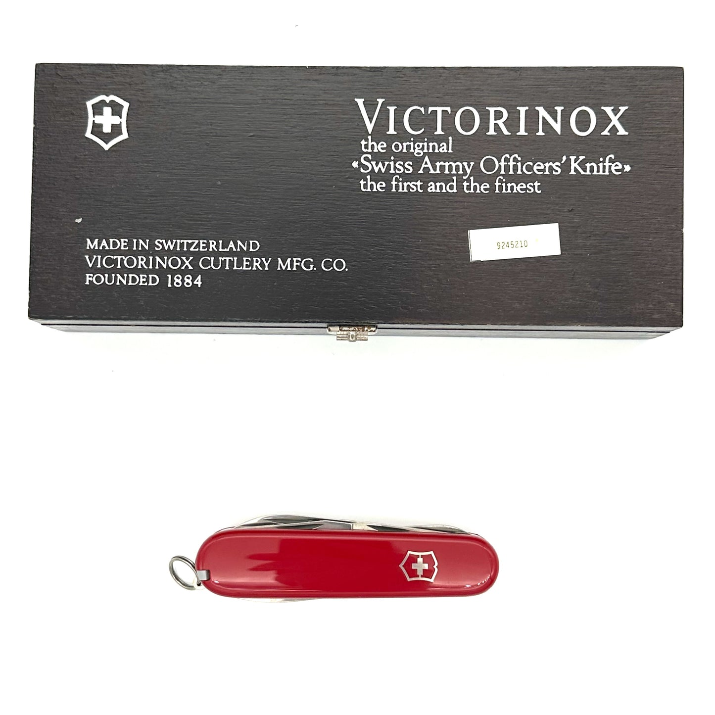 Victorinox Swiss Army Officers’ Knife - Black Wooden Presentation Box - V1884