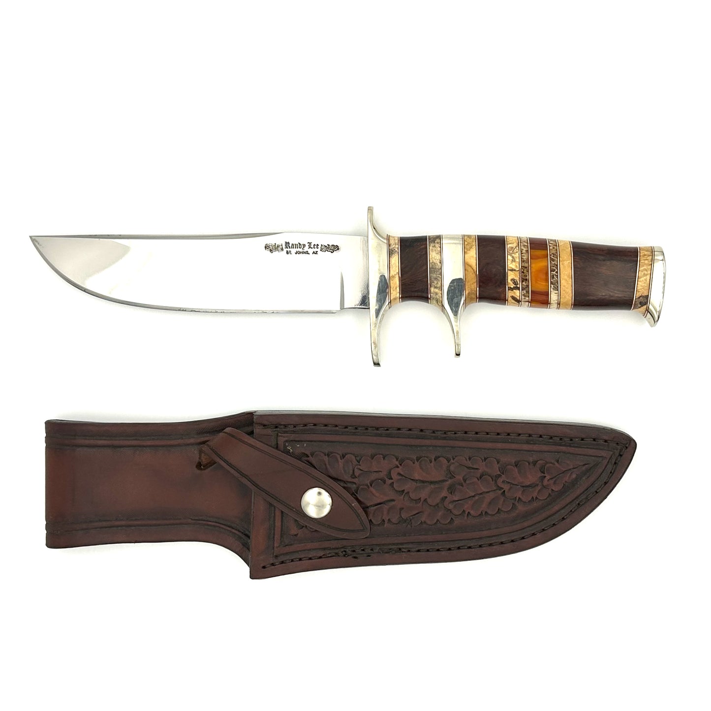 Randy Lee Sub-Hilt Fighter w Hand Tooled Leather Sheath