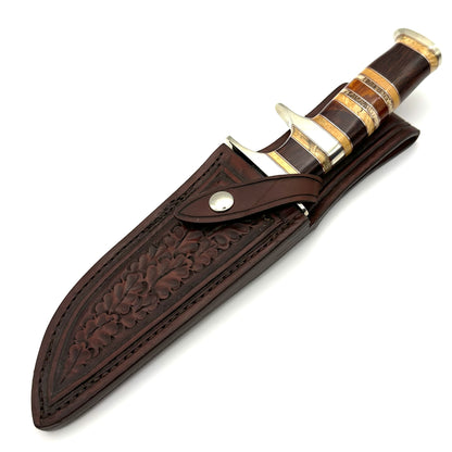 Randy Lee Sub-Hilt Fighter w Hand Tooled Leather Sheath