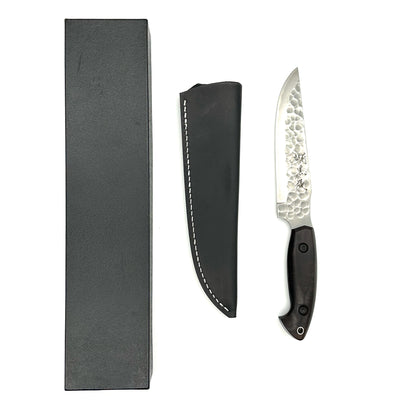 Asuka Fixed Blade Knife w Black Leather Sheath - #NER-ASU01X