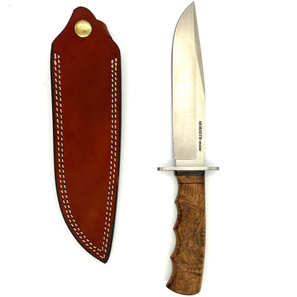 Morseth Model 6 Hunter's Bowie - 154CM Stainless - Burl Wood Handles - 2013 - M6-154-MES