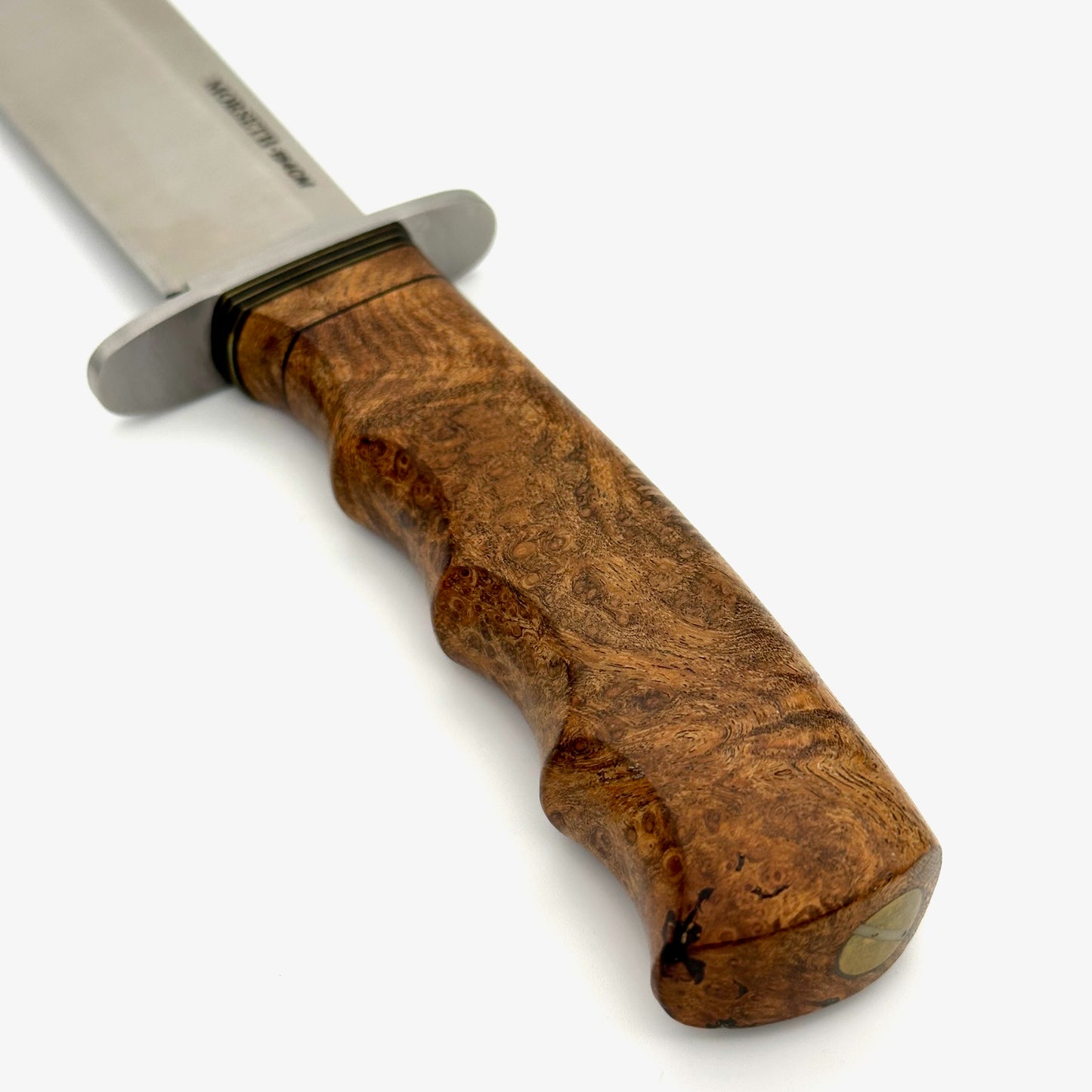 Morseth Model 6 Hunter's Bowie - 154CM Stainless - Burl Wood Handles - 2013 - M6-154-MES