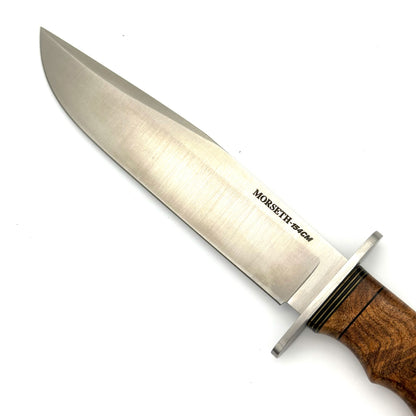 Morseth Model 6 Hunter's Bowie - 154CM Stainless - Burl Wood Handles - 2013 - M6-154-MES