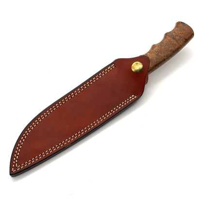 Morseth Model 6 Hunter's Bowie - 154CM Stainless - Burl Wood Handles - 2013 - M6-154-MES