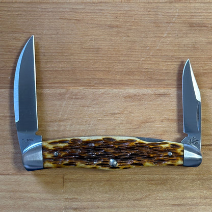 Case XX - Tony Bose Norfolk Half Whittler - 154CM Blades - Antique Jigged Bone Handles - TB622009 - 2009