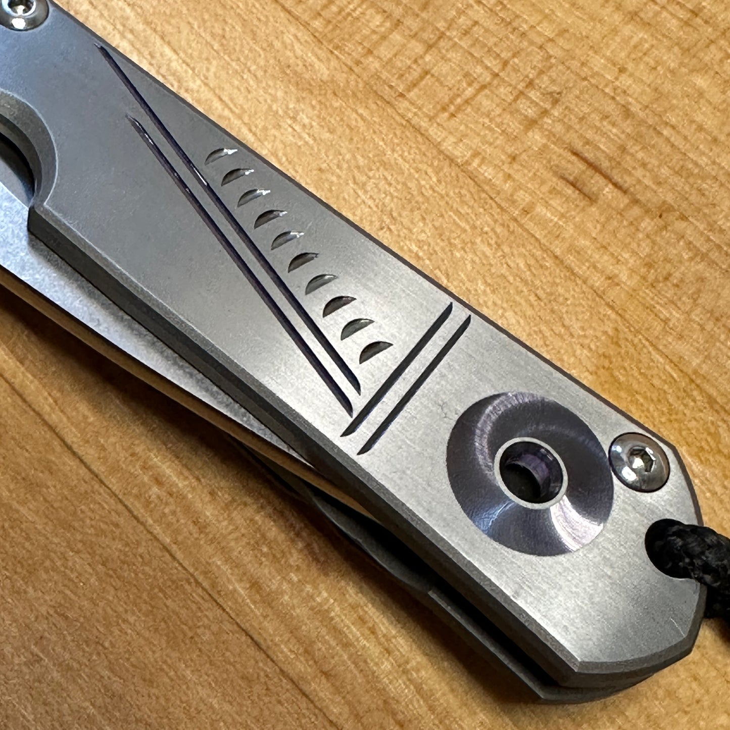 Chris Reeve Small Sebenza Classic 2000 - Unique Graphic Titanium Handles