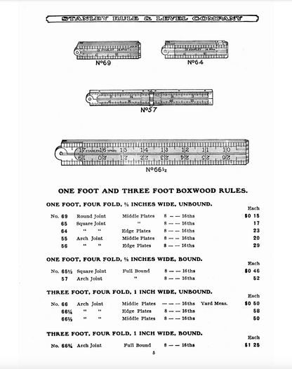 Stanley No. 66 1/2 - Folding Yardstick