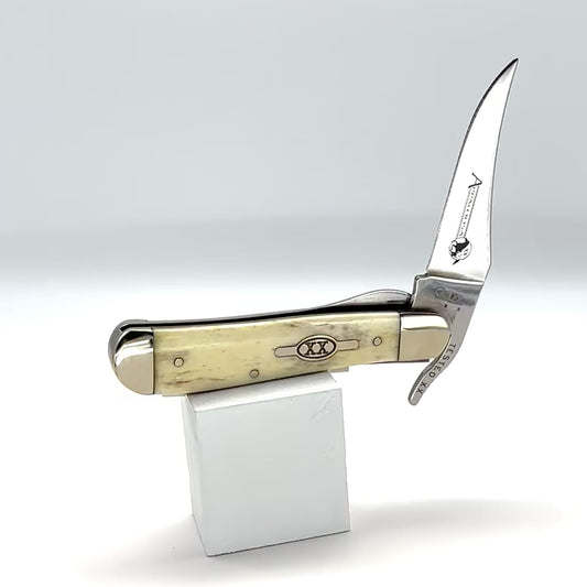 Case XX 61953L - Russlock Knife - Appaloosa Bone Handles - 2007