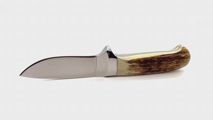 Canal Street Cutlery D'Holder Drop Point Hunter - Rocky Mountain Elk Horn Handles - 2010