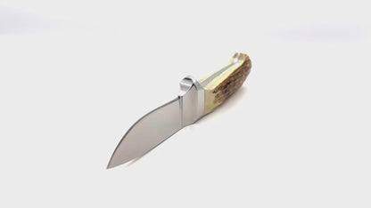 Canal Street Cutlery D'Holder Drop Point Hunter - Rocky Mountain Elk Horn Handles - 2010